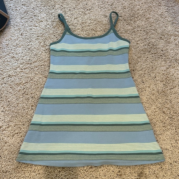American Eagle Outfitters Blue and Green Striped Mini Dress size XS - Picture 1 of 3